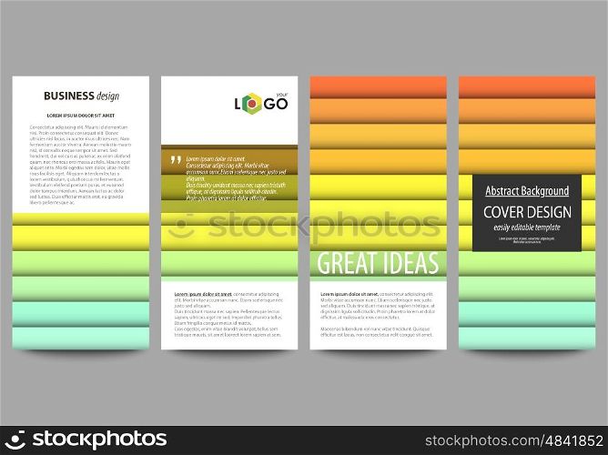 Flyers set, modern banners. Business templates. Cover design template, easy editable abstract flat layouts, vector illustration. Bright color rectangles, colorful design, overlapping geometric rectangular shapes forming abstract beautiful background
