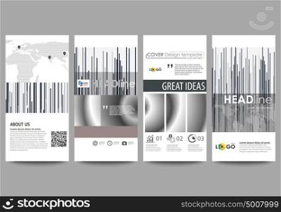 Flyers set, modern banners. Business templates. Cover design template, easy editable abstract vector layouts. Simple monochrome geometric pattern. Minimalistic background. Gray color shapes.. Flyers set, modern banners. Business templates. Cover design template, easy editable abstract vector layouts. Simple monochrome geometric pattern. Minimalistic background. Gray color shapes