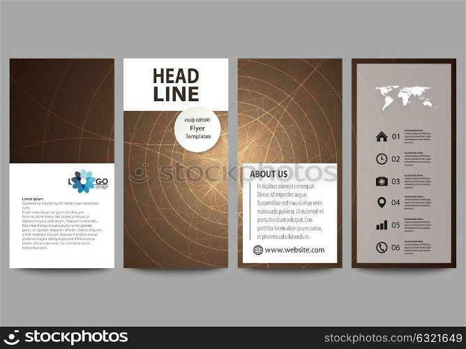 Flyers set, modern banners. Business templates. Cover design template, easy editable abstract vector layouts. Alchemical theme. Fractal art background. Sacred geometry. Mysterious relaxation pattern.. Flyers set, modern banners. Business templates. Cover design template, easy editable abstract vector layouts. Alchemical theme. Fractal art background. Sacred geometry. Mysterious relaxation pattern