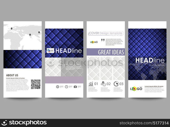 Flyers set, modern banners. Business templates. Cover design template, editable abstract vector layout. Shiny fabric, rippled texture, white and blue color silk, colorful vintage style background. Flyers set, modern banners. Business templates. Cover design template, easy editable abstract vector layout. Shiny fabric, rippled texture, white and blue color silk, colorful vintage style background