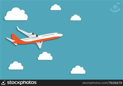 Flying airplane express delivery shipping concept. Vector Illustration EPS10. Flying airplane express delivery shipping concept. Vector Illustration
