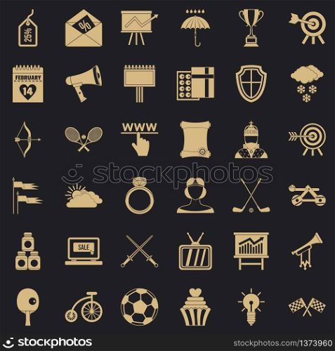 Flying arrow rrow icons set. Simple style of 36 flying arrow vector icons for web for any design. Flying arrow icons set, simple style