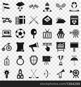 Flying arrow rrow icons set. Simple style of 36 flying arrow vector icons for web for any design. Flying arrow icons set, simple style
