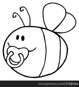 Flying Baby Bee Cartoon Character