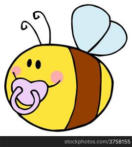Flying Baby Bee Cartoon Character