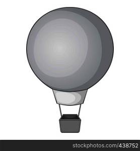 Flying balloon icon in monochrome style isolated on white background vector illustration. Flying balloon icon monochrome