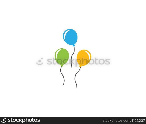 Flying baloon illustration vector template