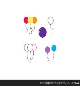 Flying baloon vector template design