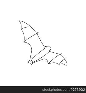 flying bat icon design template vector isolated illustration