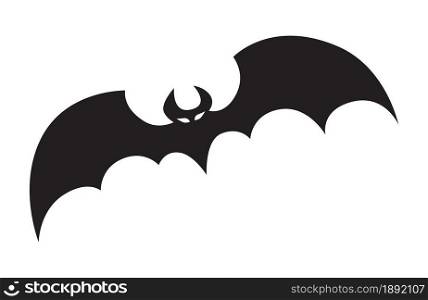 Flying bat isolated icon. Vector illustration.