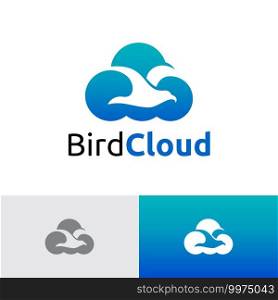 Flying Bird Cloud Tour Travel Flight Technology Logo