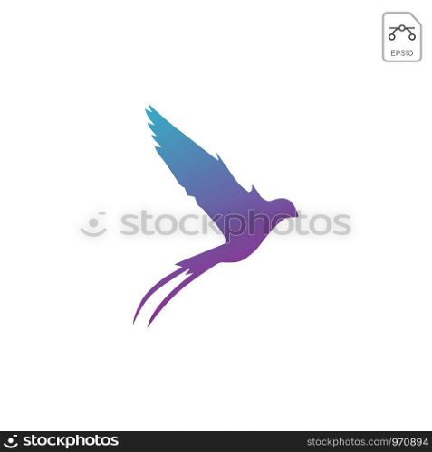 flying bird logo abstract design vector icon element isolated