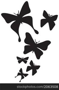 Flying butterflies vector illustration design
