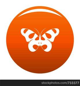 Flying butterfly icon. Simple illustration of flying butterfly vector icon for any design orange. Flying butterfly icon vector orange