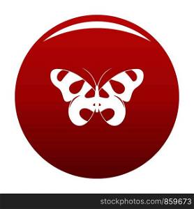 Flying butterfly icon. Simple illustration of flying butterfly vector icon for any design red. Flying butterfly icon vector red
