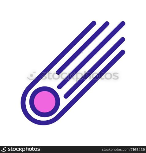 Flying comet icon vector. A thin line sign. Isolated contour symbol illustration. Flying comet icon vector. Isolated contour symbol illustration