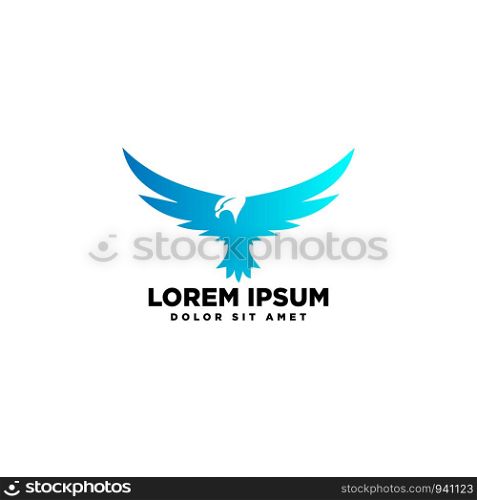 flying eagle bird logo template vector illustration and inspiration icon element isolated. flying eagle bird logo template vector illustration and inspiration