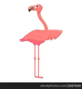 Flying flamingo icon cartoon vector. Tropical bird. Nature flamingo. Flying flamingo icon cartoon vector. Tropical bird
