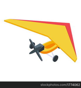 Flying glider icon. Isometric of Flying glider vector icon for web design isolated on white background. Flying glider icon, isometric style