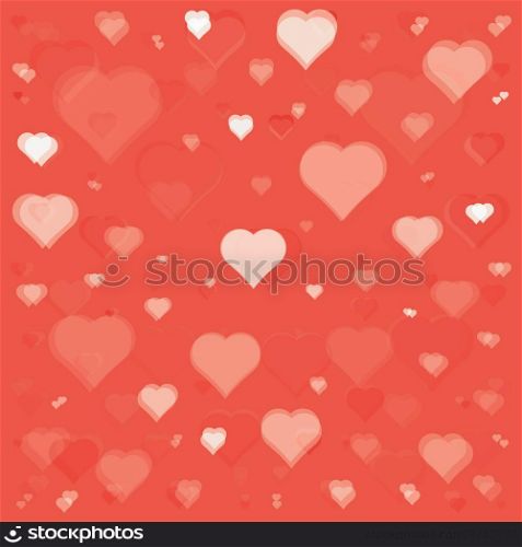 flying hearts seamless pattern