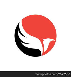 Flying Phoenix Fire Bird abstract Logo design vector template