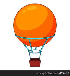 Flying round balloon icon. Cartoon illustration of flying round balloon vector icon for web. Flying round balloon icon, cartoon style