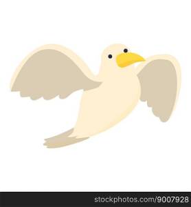 Flying seagull icon cartoon vector. Sea flight. Marine port. Flying seagull icon cartoon vector. Sea flight