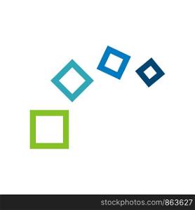 Flying Square Logo Template Illustration Design. Vector EPS 10.