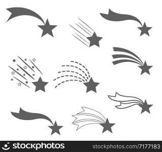 flying star icon design web, stock vector illustration