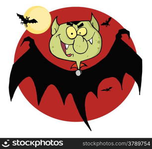 Flying Vampire By Bats And A Full Moon