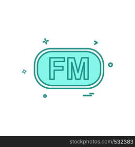 FM Media icon design vector