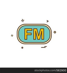 FM Media icon design vector