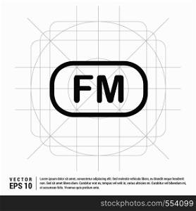 Fm radio frequency icon