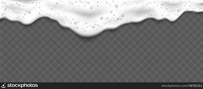 foam background soap shampoo vector. white bubble. fresh detergent. 3d realistic illustration. foam background soap shampoo vector