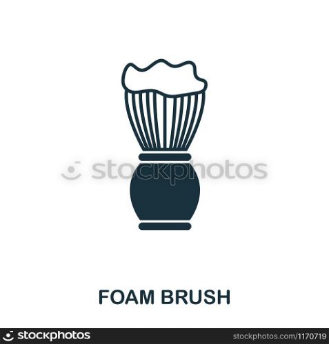 Foam Brush icon. Flat style icon design. UI. Illustration of foam brush icon. Pictogram isolated on white. Ready to use in web design, apps, software, print. Foam Brush icon. Flat style icon design. UI. Illustration of foam brush icon. Pictogram isolated on white. Ready to use in web design, apps, software, print.