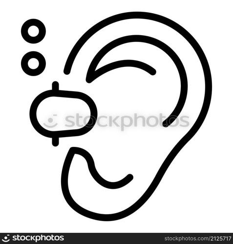 Foam earplugs icon outline vector. Noise auditory. Quiet listen. Foam earplugs icon outline vector. Noise auditory