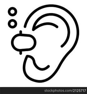 Foam earplugs icon outline vector. Noise auditory. Quiet listen. Foam earplugs icon outline vector. Noise auditory