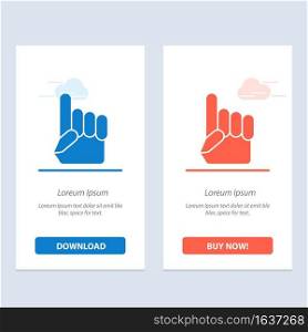 Foam Hand, Hand, Usa, American  Blue and Red Download and Buy Now web Widget Card Template