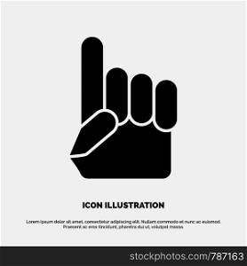 Foam Hand, Hand, Usa, American solid Glyph Icon vector