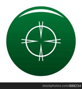 Focal target icon. Simple illustration of focal target vector icon for any design green. Focal target icon vector green