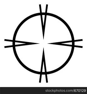 Focal target icon. Simple illustration of focal target vector icon for web. Focal target icon, simple style.