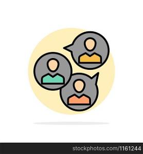 Focus Group, Business, Focus, Group, Modern Abstract Circle Background Flat color Icon