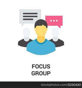 focus group icon. Modern flat vector illustration icon design concept. Icon for mobile and web graphics. Flat symbol, logo creative concept. Simple and clean flat pictogram, 64X64 pixel perfect
