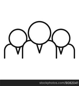 Focus group icon outline vector. Social trust. Work care. Focus group icon outline vector. Social trust