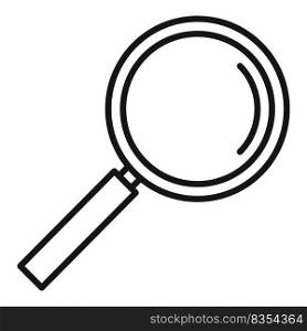 Focus magnifier glass icon outline vector. Work target. Media point. Focus magnifier glass icon outline vector. Work target