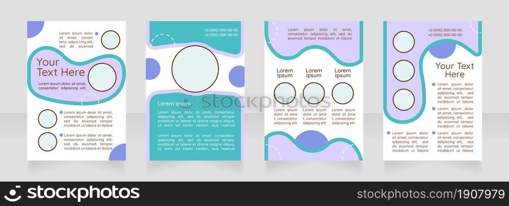 Focus on target audience blank brochure layout design. Info about event. Vertical poster template set with empty copy space for text. Premade corporate reports collection. Editable flyer paper pages. Focus on target audience blank brochure layout design