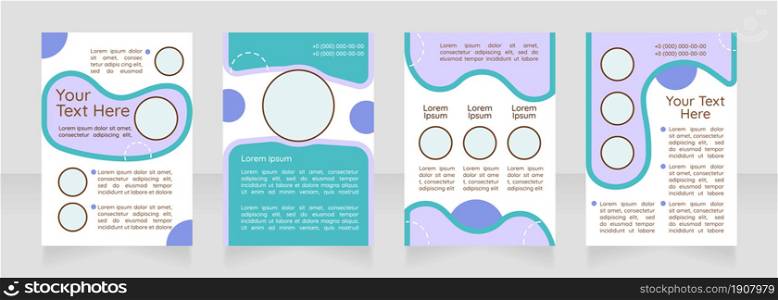 Focus on target audience blank brochure layout design. Info about event. Vertical poster template set with empty copy space for text. Premade corporate reports collection. Editable flyer paper pages. Focus on target audience blank brochure layout design