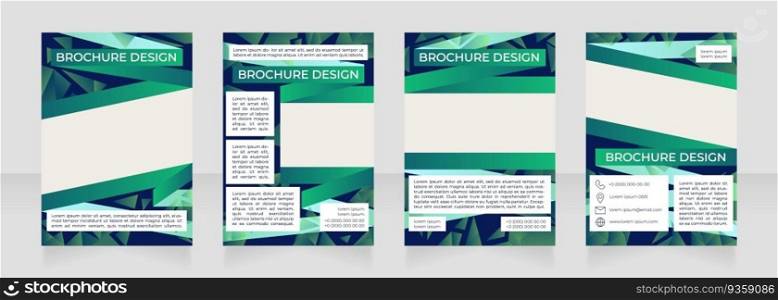 Focus on urban infrastructure blank brochure design. Template set with copy space for text. Premade corporate reports collection. Editable 4 paper pages. Montserrat Medium, Regular fonts used. Focus on urban infrastructure blank brochure design
