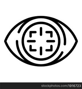 Focus performance icon outline vector. Challenge target. Eye improvement. Focus performance icon outline vector. Challenge target