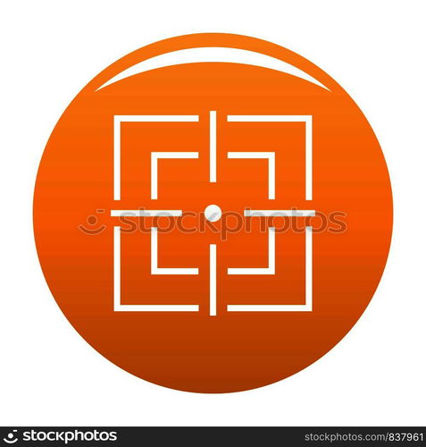 Focusing icon. Simple illustration of focusing vector icon for any design orange. Focusing icon vector orange